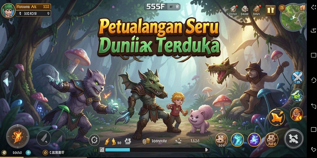 Tangkapan layar menampilkan aksi seru dalam eksplorasi dunia petualangan.