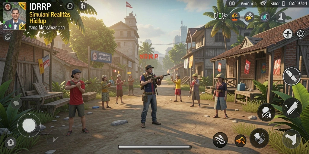 Gameplay mendalam dalam IDRRP yang menampilkan interaksi karakter.