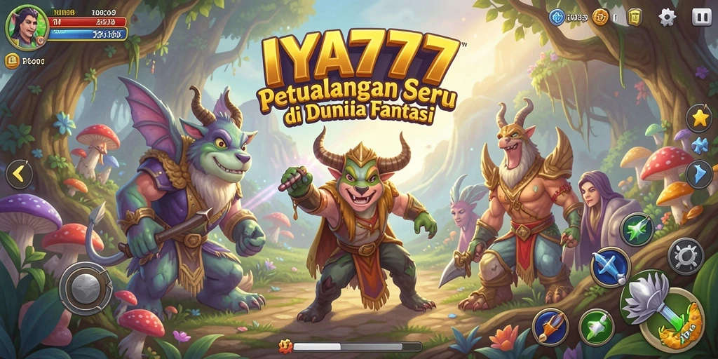 Screenshot gameplay IYA777 menunjukkan petualangan seru karakter di dunia luas.