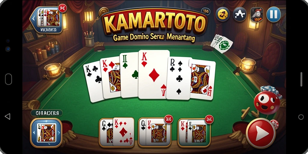 Screenshot gameplay KAMARTOTO yang menunjukkan momen seru saat bermain Domino.