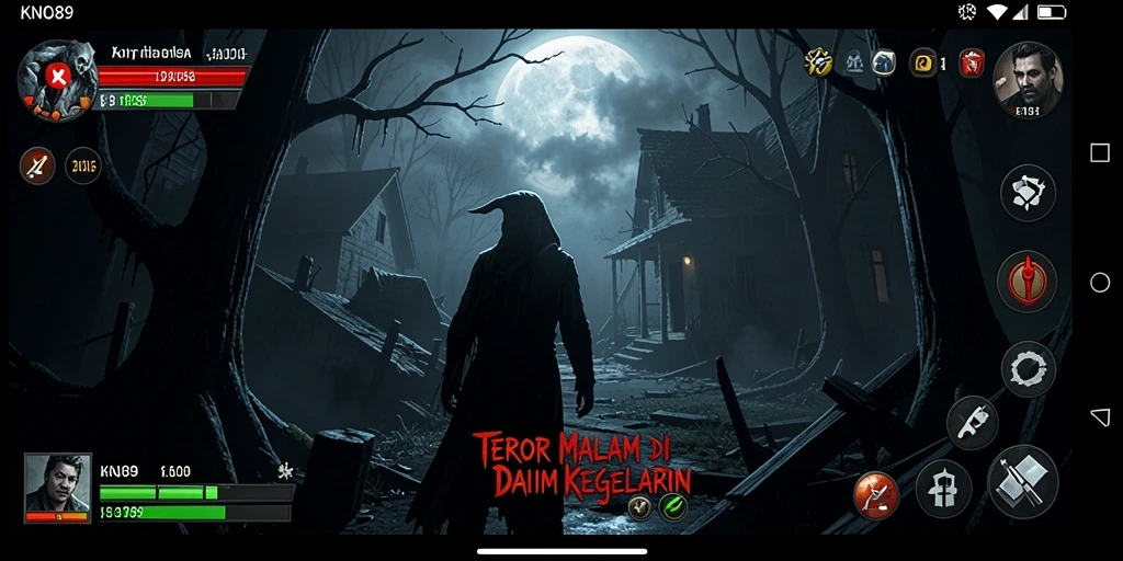 Tampilan menegangkan dari gameplay <strong>KNO89</strong> di dunia horror.