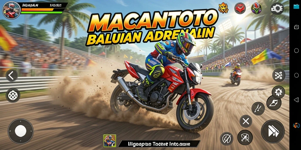 Gameplay balap motor yang mendebarkan di MACANTOTO.