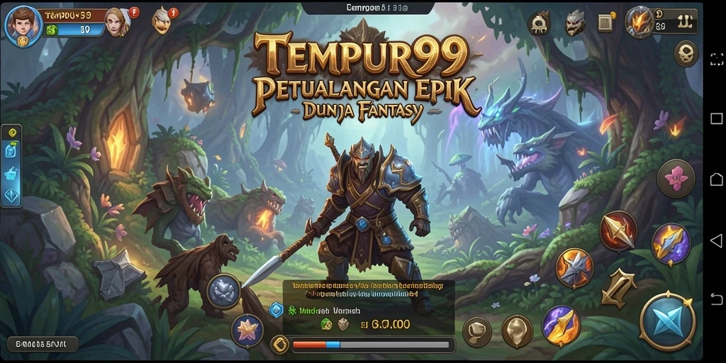 Screenshot menunjukkan aksi seru dan strategi dalam gameplay RPG.